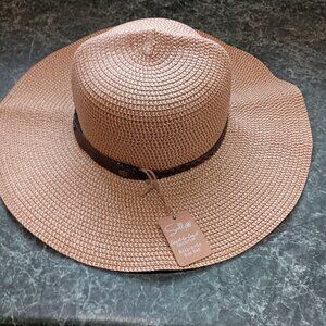 Sunlily Roll and Go woven sun protection hat NWT